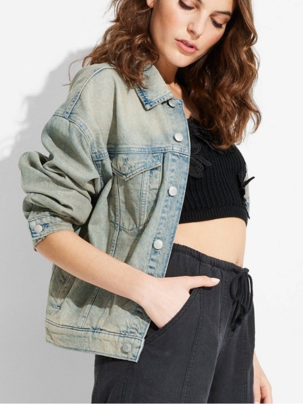 Wild Fable medium Classic Washed Denim Jean Jacket